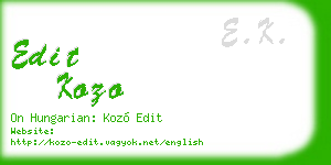 edit kozo business card