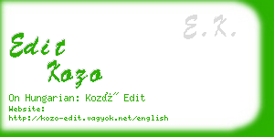 edit kozo business card